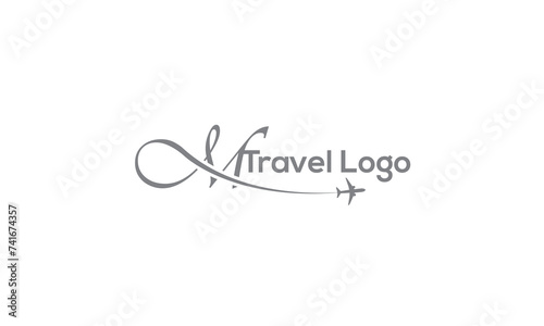Letter M Travel Logo Template Design Vector, Emblem, Design Concept, Creative Symbol, Icon