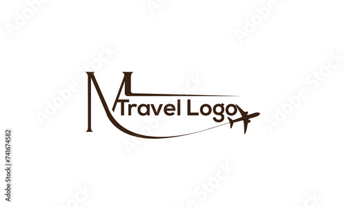 Letter M Travel Logo Template Design Vector, Emblem, Design Concept, Creative Symbol, Icon
