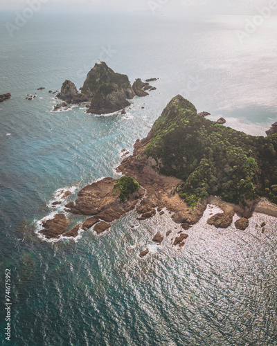 Aerial shot of Cape Sata, southernmost point of Japan, Kagoshima Prefecture, Kyushu, Japan. photo