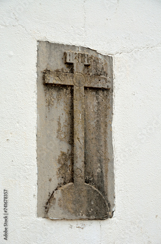 Inscripción de piedra en São Brás de Alportel, Algarve, Portugal