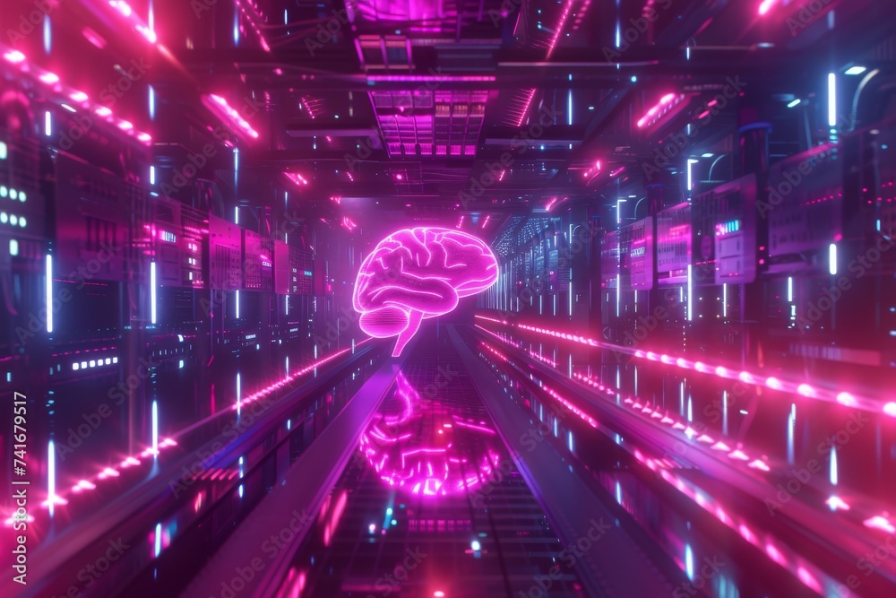 AI Brain Chip artificial intelligence. Artificial Intelligence brain ...