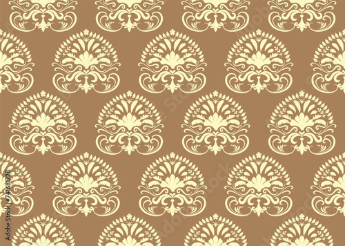 Ethnic Pattern. Ethnic India seamless pattern design oriental style. Damask India Motif.