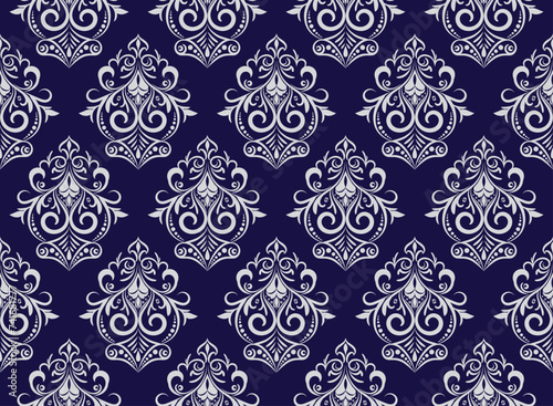 Ethnic Pattern. Ethnic India seamless pattern design oriental style. Damask India Motif.