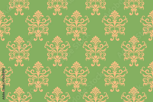 Ethnic Pattern. Ethnic India seamless pattern design oriental style. Damask India Motif.