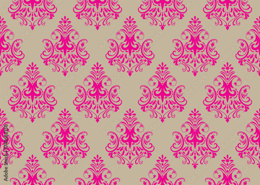 Ethnic Pattern. Ethnic India seamless pattern design oriental style. Damask India Motif.