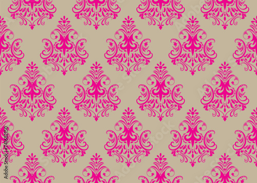Ethnic Pattern. Ethnic India seamless pattern design oriental style. Damask India Motif.