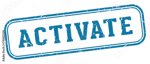 activate stamp. activate rectangular stamp on white background