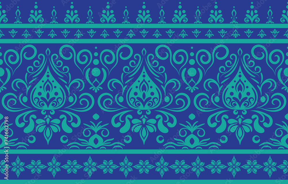 Ethnic Pattern. Ethnic India seamless pattern design oriental style. Damask India Motif. Ethnic Pattern. Ethnic India seamless pattern design oriental style. Damask India Motif.