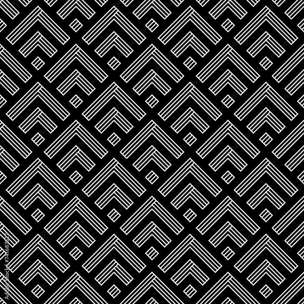 Seamless ethnic pattern. Chevrons ornament. Angle brackets ornate. Curves backdrop. Folk wallpaper. Arrows background. Tribal motif. Ancient mosaic. Digital paper, textile print, web design, abstract. Seamless ethnic pattern. Chevrons ornament. Angle brackets ornate. Curves backdrop. Folk wallpaper. Arrows background. Tribal motif. Ancient mosaic. Digital paper, textile print, web design, abstract.