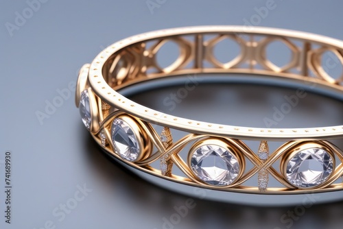3D render of women’s jewelry on a light background
