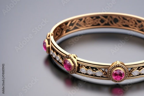 3D render of women’s jewelry on a light background
