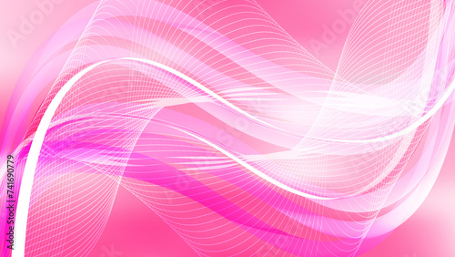  Abstract Pink and White Flowing Curves Background Vector Graphic,A pink and red abstract background with a pink and red swirl
