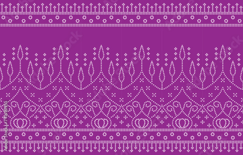 Ethnic Pattern. Ethnic India Bhandhani seamless pattern for embroidery, textile decoration and tile design.