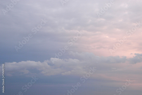 dark blue storm cloudy with white light sky background and city light twilight night evening time