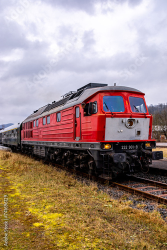 Foto Der Sonderzug Winterblitz kurz vor der Einfahrt nach Schmalkalden - Thüringen