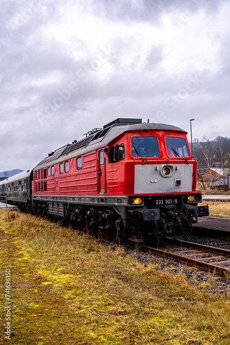 Foto Der Sonderzug Winterblitz kurz vor der Einfahrt nach Schmalkalden - Thüringen