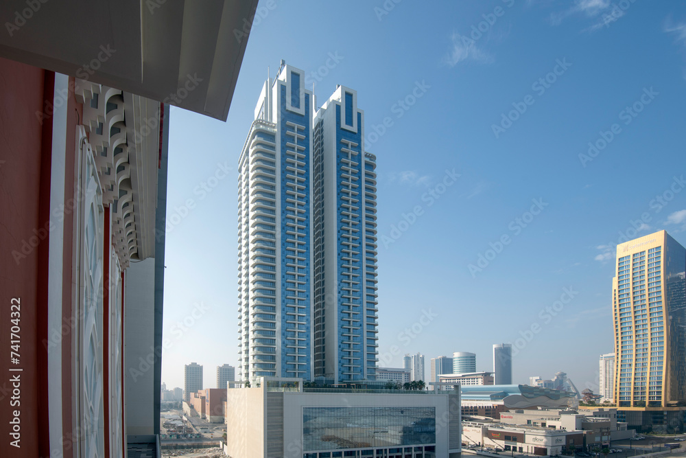 Bahrain Financial Harbor, Harbor Towers, Bahrain Skyline view sunset sunrise Bahrain Financial Harbor, Harbor Towers, Bahrain Skyline view sunset sunrise