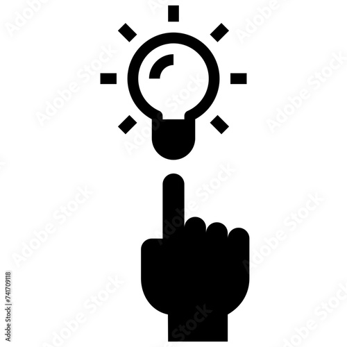 wisdom glyph style icon