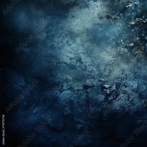 Mystical blue rock texture background photo