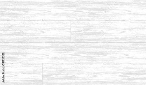 White wood plank texture vector background, White wooden table top view.	