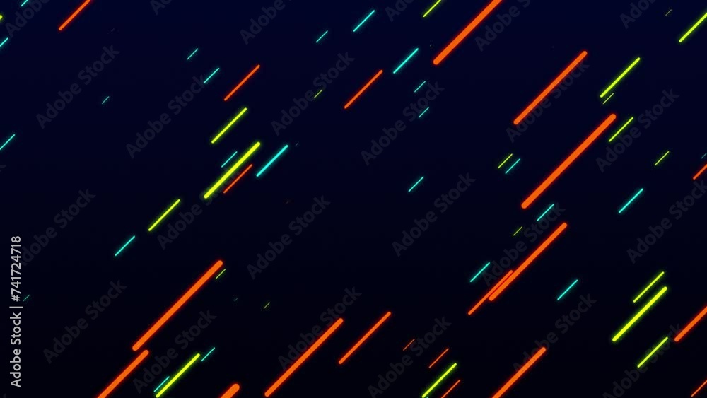 Animated green and blue color neon moving diagonal lines Particles designed background, texture or pattern concept in 4K. Animated green and blue color neon moving diagonal lines Particles designed background, texture or pattern concept in 4K.