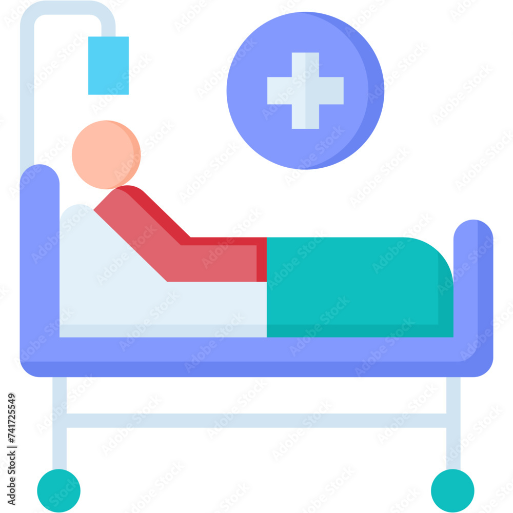 Fototapeta premium Hospital Bed Icon