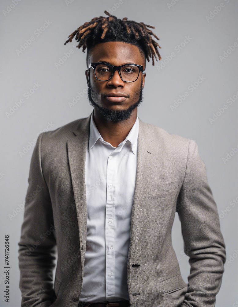 Obraz premium portrait of african american law student , isolated white background 