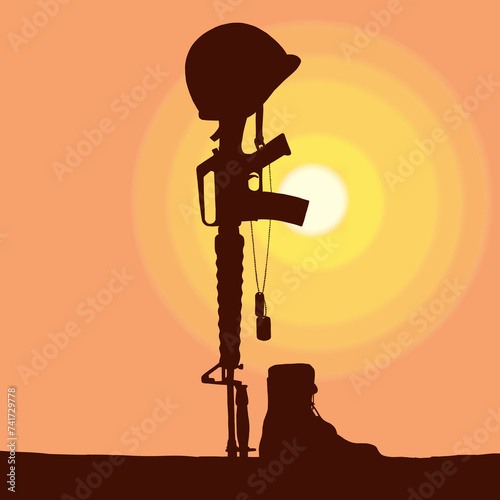 silhouette of a rifle 