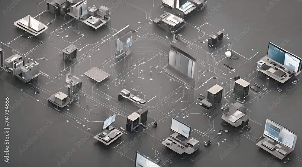 Internet network computer technology that connects server systems.