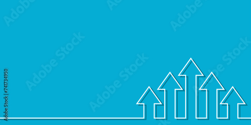 Business success growth chart arrow vector design background