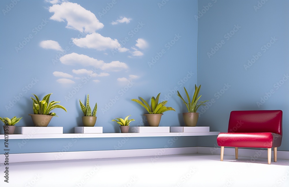 Fototapeta premium Sleek Minimalist Interior Design with Elegant Decor