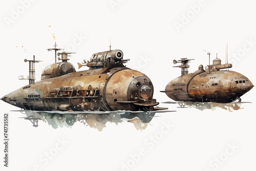 watercolor Destroyers these are fast heavily armed warships