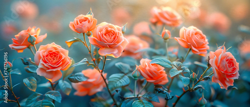 Close-Up of a Blooming Rose  Vibrant Pink Petals in a Summer Garden  Romantic Floral Beauty and Freshness