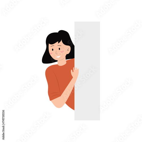 People Peeping Illustration