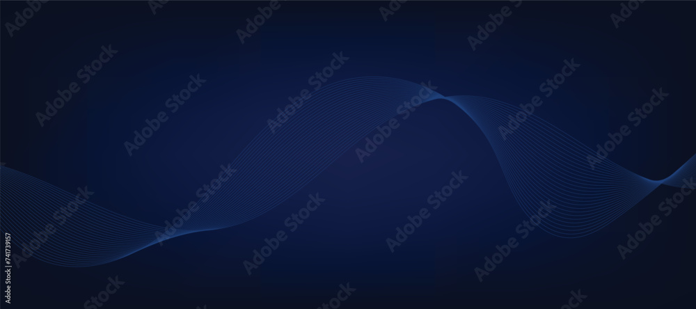 Abstract vector blue gradient background with waves Abstract vector blue gradient background with waves