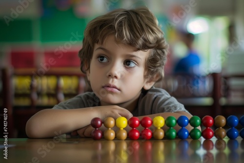Mathematical awareness child development, preschool education photo