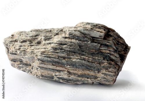piece of metamorfic rock gneiss close up photo