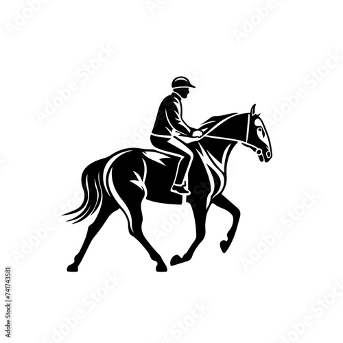 Horse Jockey Walking Horse