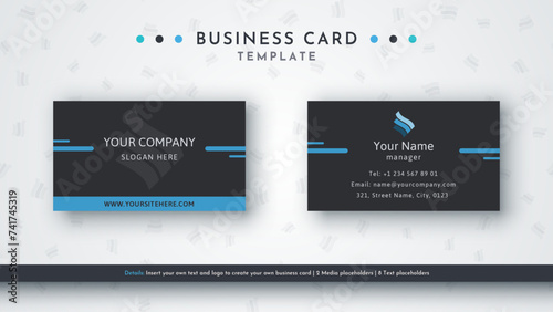 Company Business Card Template. Professional Design For Your Company. Visual brand identification