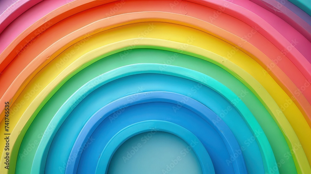 Enchanting Clay Rainbow Circle. Cute and Sweet Background with Kindergarten Vibes. Enchanting Clay Rainbow Circle. Cute and Sweet Background with Kindergarten Vibes.