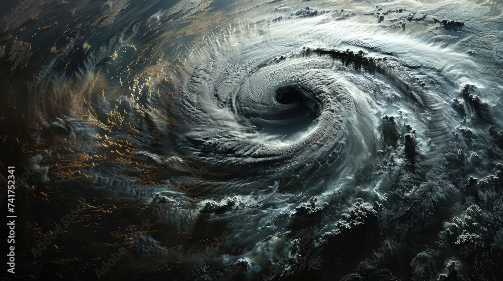 Tempestuous Fury: Satellite View of a Massive Cyclonic Storm.