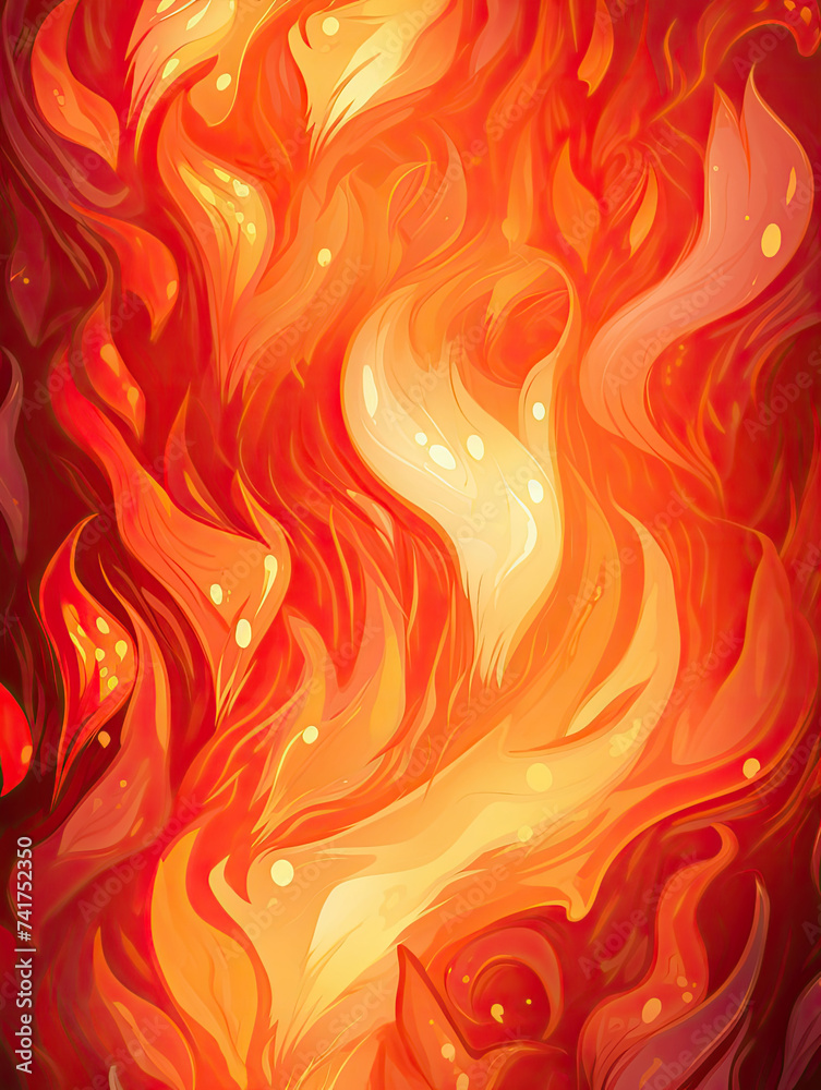 Intense Red and Yellow Fire Background With Flames Intense Red and Yellow Fire Background With Flames