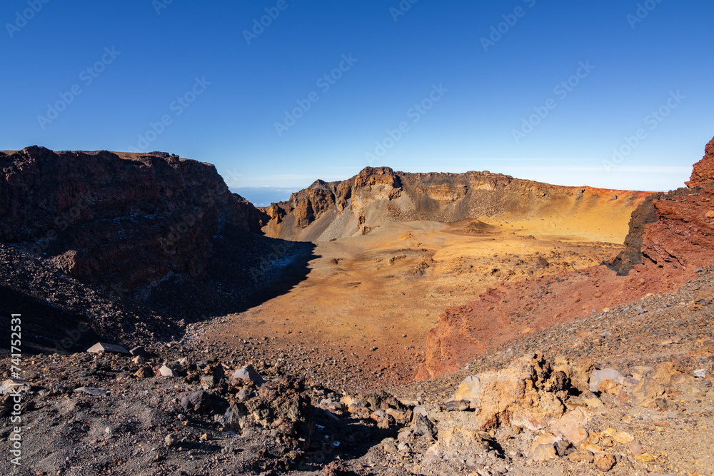 View of Teide mountain and surrounding area in Tenerife (Spain)