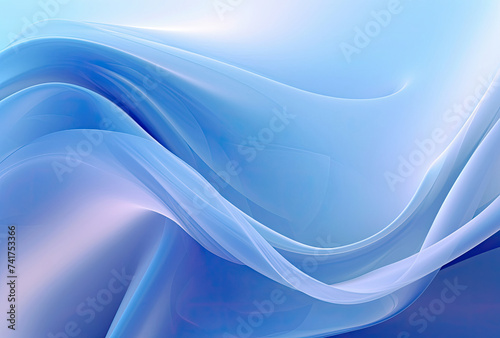 Blue and White Background With Wavy Lines