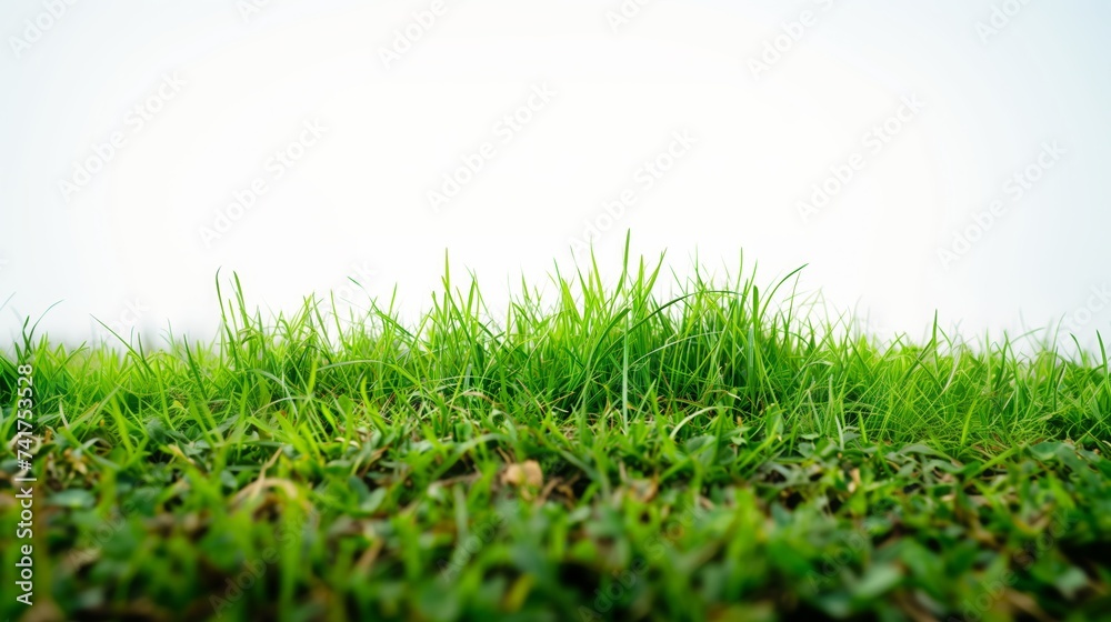 Lush Green Grass Field against a Clear Sky