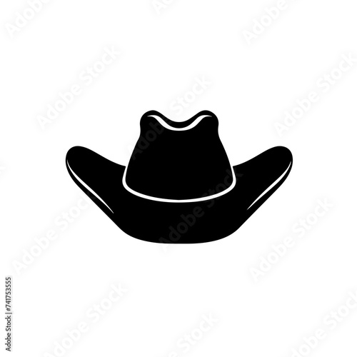 Farmer Hat Logo Monochrome Design Style