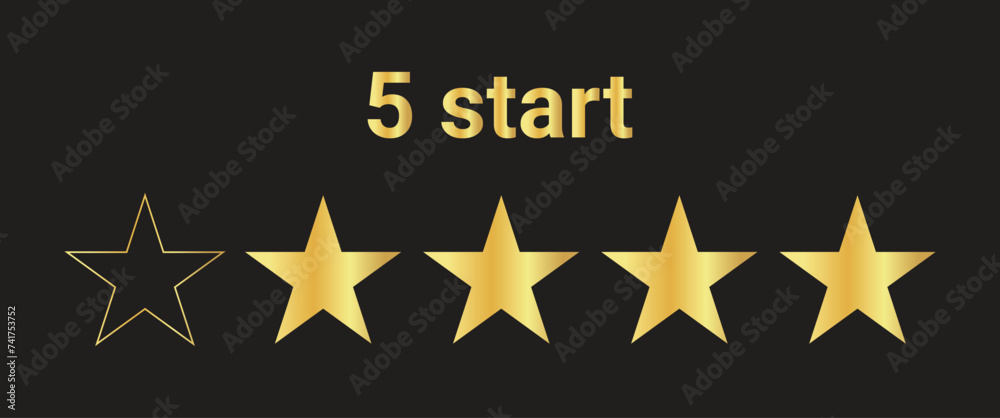 Icon with a five-star quality rating. Vector-based illustration. Icon with a five-star quality rating. Vector-based illustration.