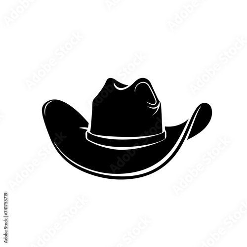 Farmer Hat Logo Monochrome Design Style