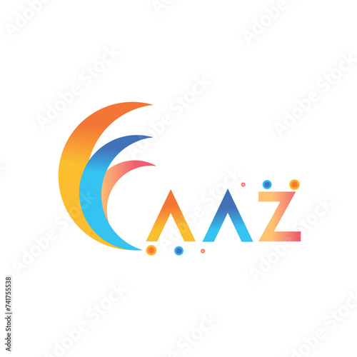 AAZ letter technology logo design on white background. AAZ creative initials letter business logo concept. AAZ uppercase monogram logo and typography for technology, business and real estate brand.
 photo