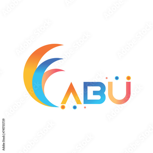 ABU letter technology logo design on white background. ABU creative initials letter business logo concept. ABU uppercase monogram logo and typography for technology, business and real estate brand.
